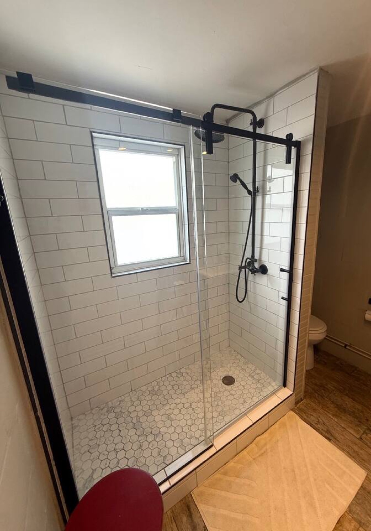 Upgraded walk-in shower